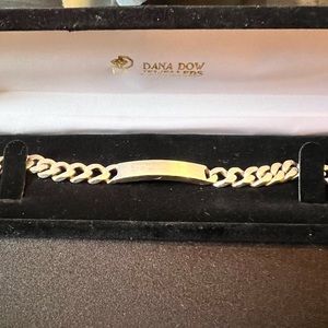 Men’s Engravable Silver Curb Link Bracelet